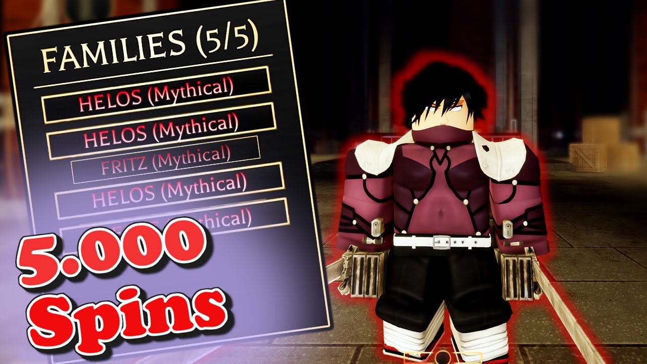 5.000 Spins vs Helos (Mythical) Family in Attack on Titan Revolution