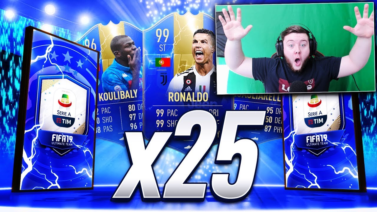 2 INSANE 95+ TOTS PACKED!! 25X 81+ UPGRADE SBC PACKS! FIFA 19 Ultimate Team