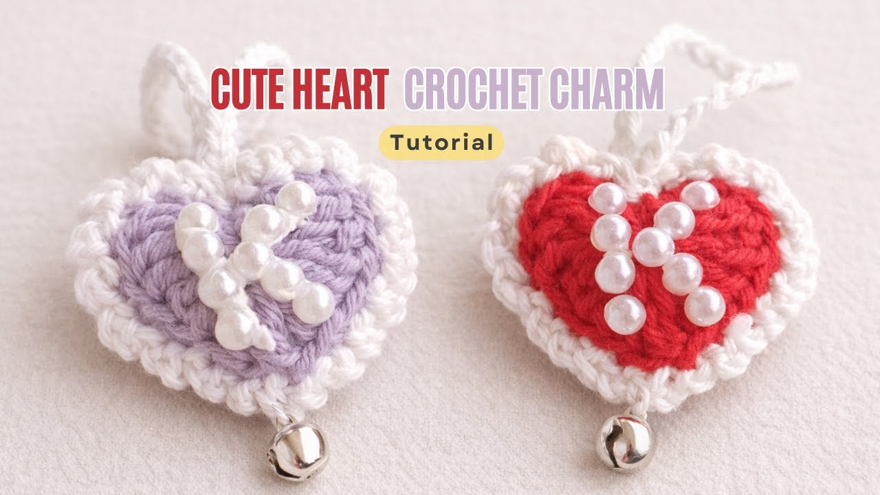 Easy Crochet Heart Keychain Tutorial ❤️ | Beginner Friendly | Cute & Fast Project