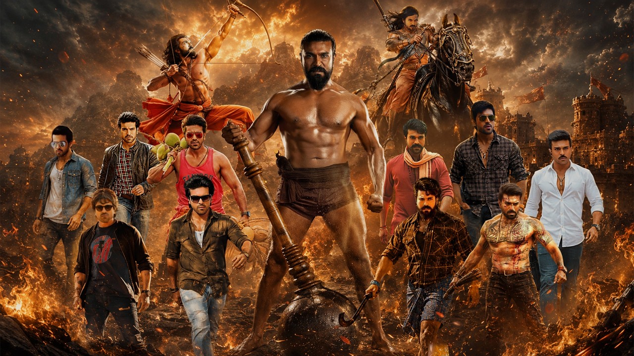 Mega Mashup of Ram Charan 🔥| Peddi Grand Roar Pre-Release Event | Shreyas Media