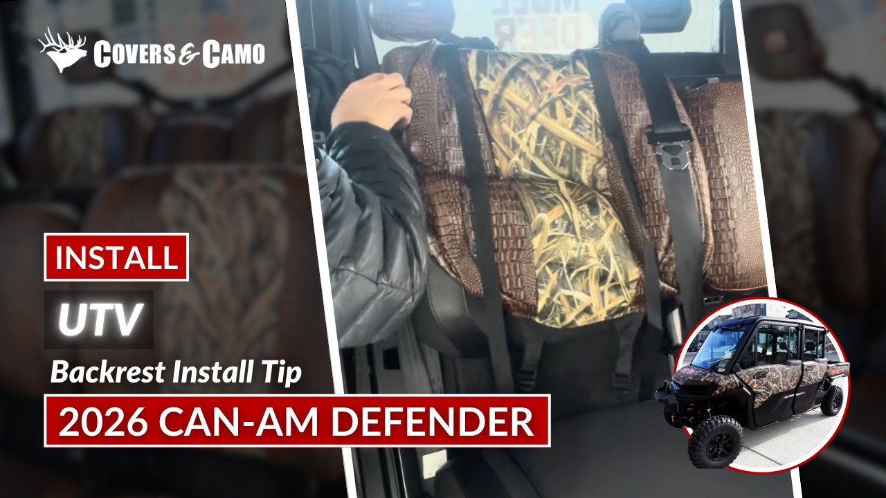 2026 Can-Am Defender Seat Covers Backrest Install Tip