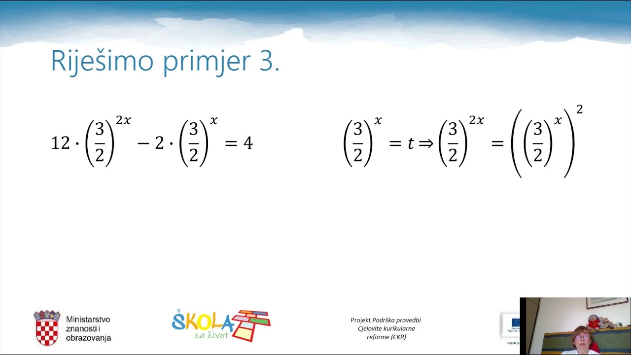Matematika 2. r SŠ - Eksponencijalne jednadžbe, 2. dio