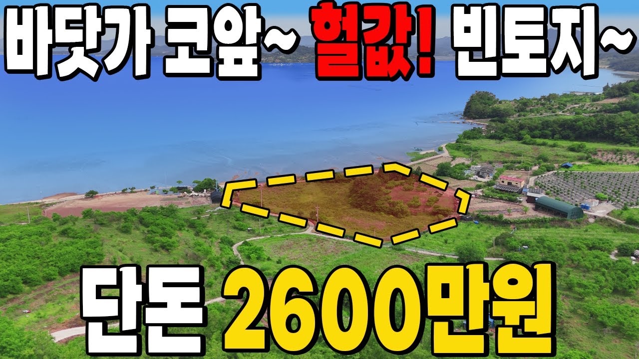 바다 코앞~ 말도 안되는 가격~ 나만의 농막 주택, 캠핑장으로 추천 ~ 헐값에 쏟아지네~
