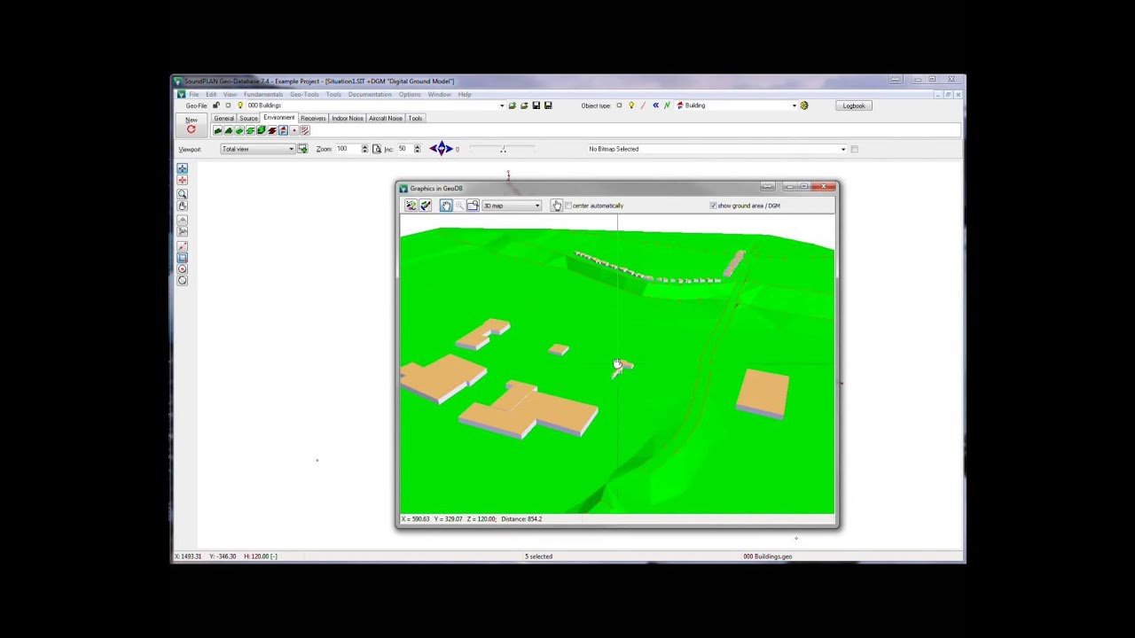 SoundPLAN GeoDatabase DXF Import