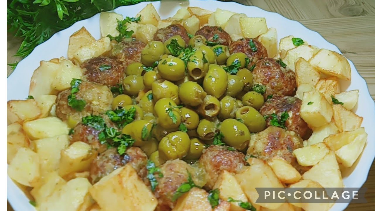 طبق الزيتون مع كريات الدجاج طرية محشية بالجبن😘 طبق رمضاني رئيسي اقتصادي راقي بربع صدر دجاج فقط
