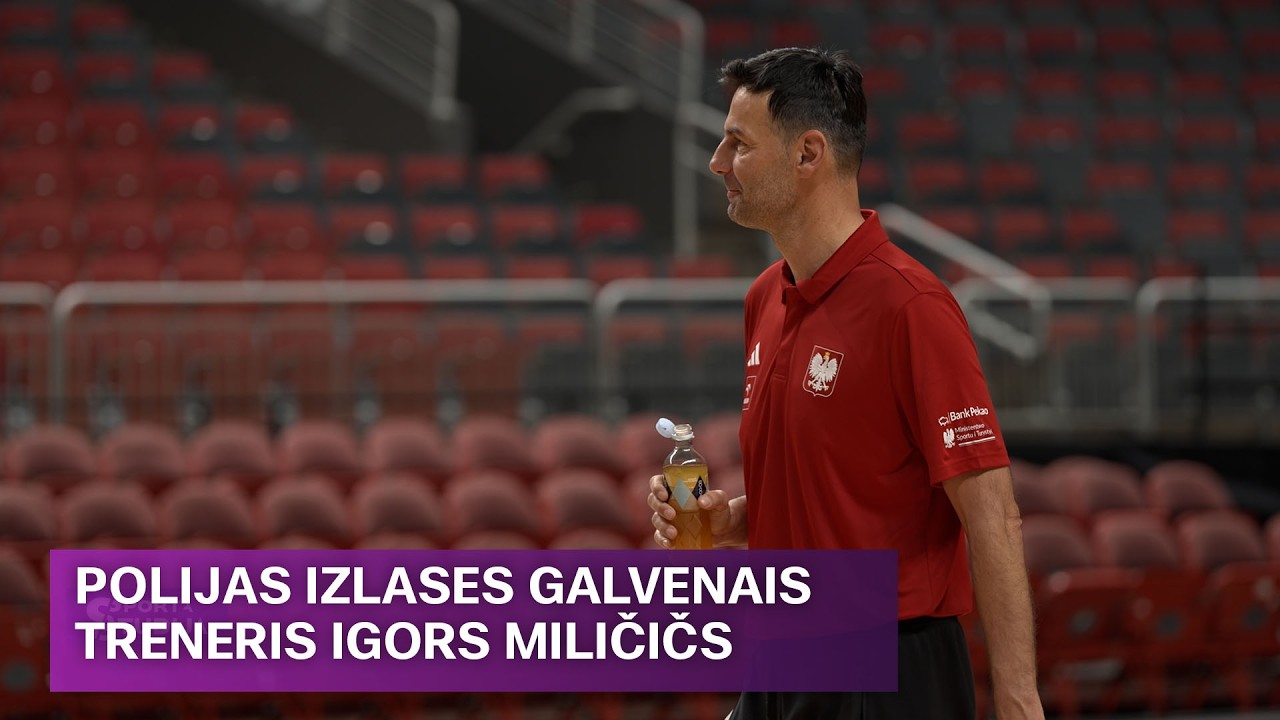 Polijas basketbola izlases galvenais treneris Miličičs pirms spēles ar Latviju I Sporta Studija