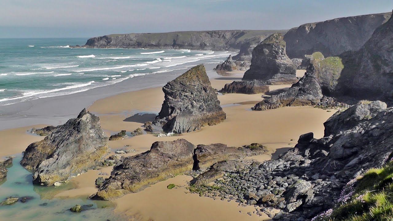 Bedruthan Steps in Cornwall