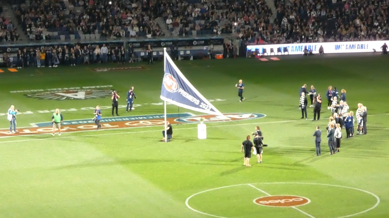 Geelong Cats Unfurl the 2022 Premiership Flag! Round 6 Geelong Vs Sydney (Anzac Day Round) Match Day