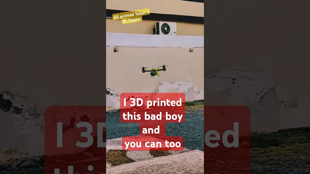 3D Printed Talon-1 DIY Bi-Copter Rocking the Yard #shorts