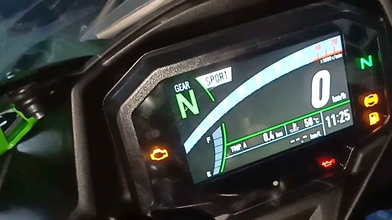 CARA MENYETEL MODE BERKENDARA PADA SPEEDOMETER NEW ZX25R DAN ZX25RR
