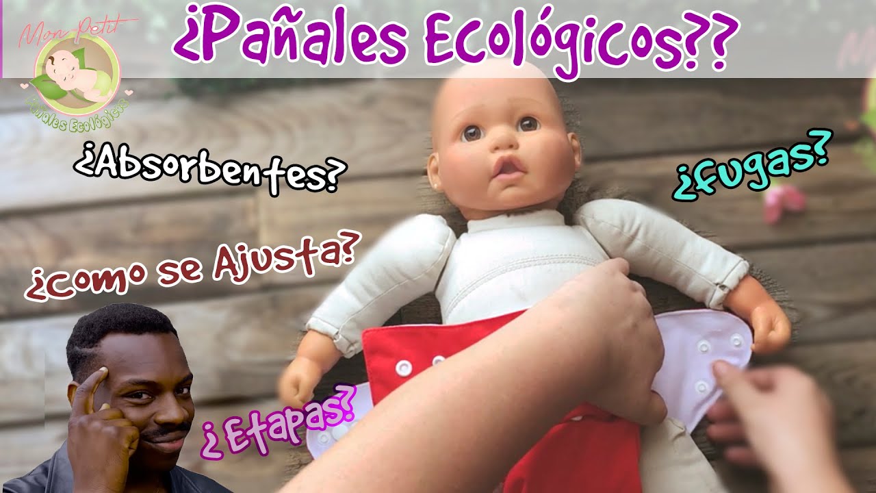 💚 ¿CÓMO se ajustan los PAÑALES ECOLÓGICOS? 😱 (Pañales ALVA BABY 🍀) Te lo explicamos todo! Usa Tela