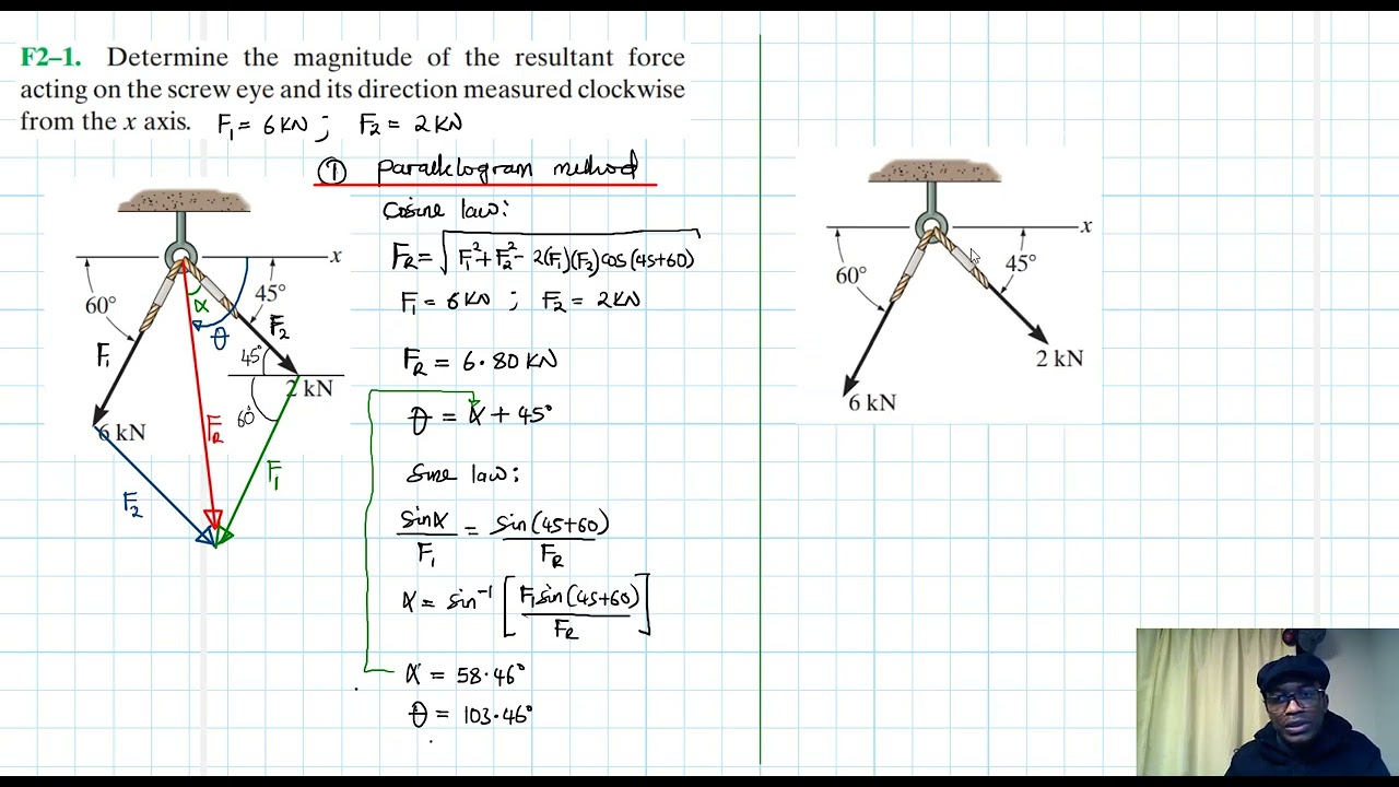 F2-1 Force Vector (Chapter 2: Hibbeler Statics) Benam Academy