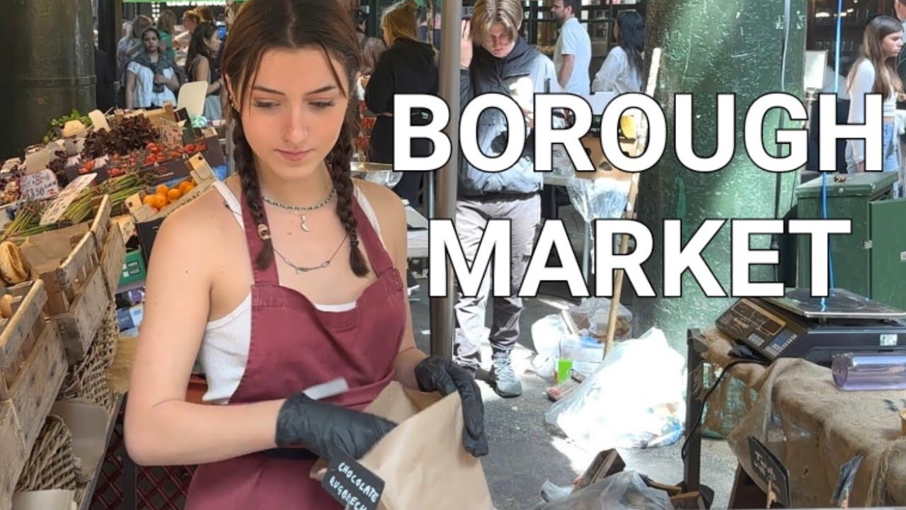 🇬🇧 BOROUGH MARKET WALKING TOUR DURING BANK HOLIDAY WEEKEND, LONDON WALK, EXTREMELY BUSY LONDON, 4K