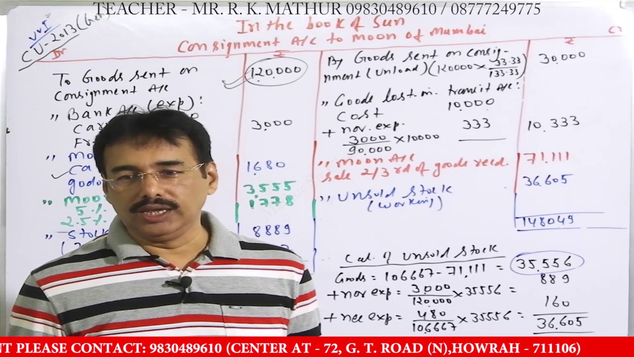 Consignment account Years Solved Sums | Consignment accounting | Financial Accounting