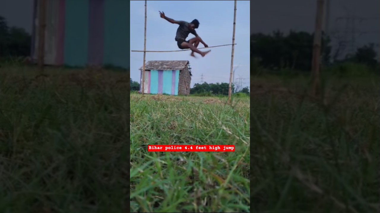 Bihar police 4.4 fit highjump🚨 #biharpolice #biharexam #highjump #motivation