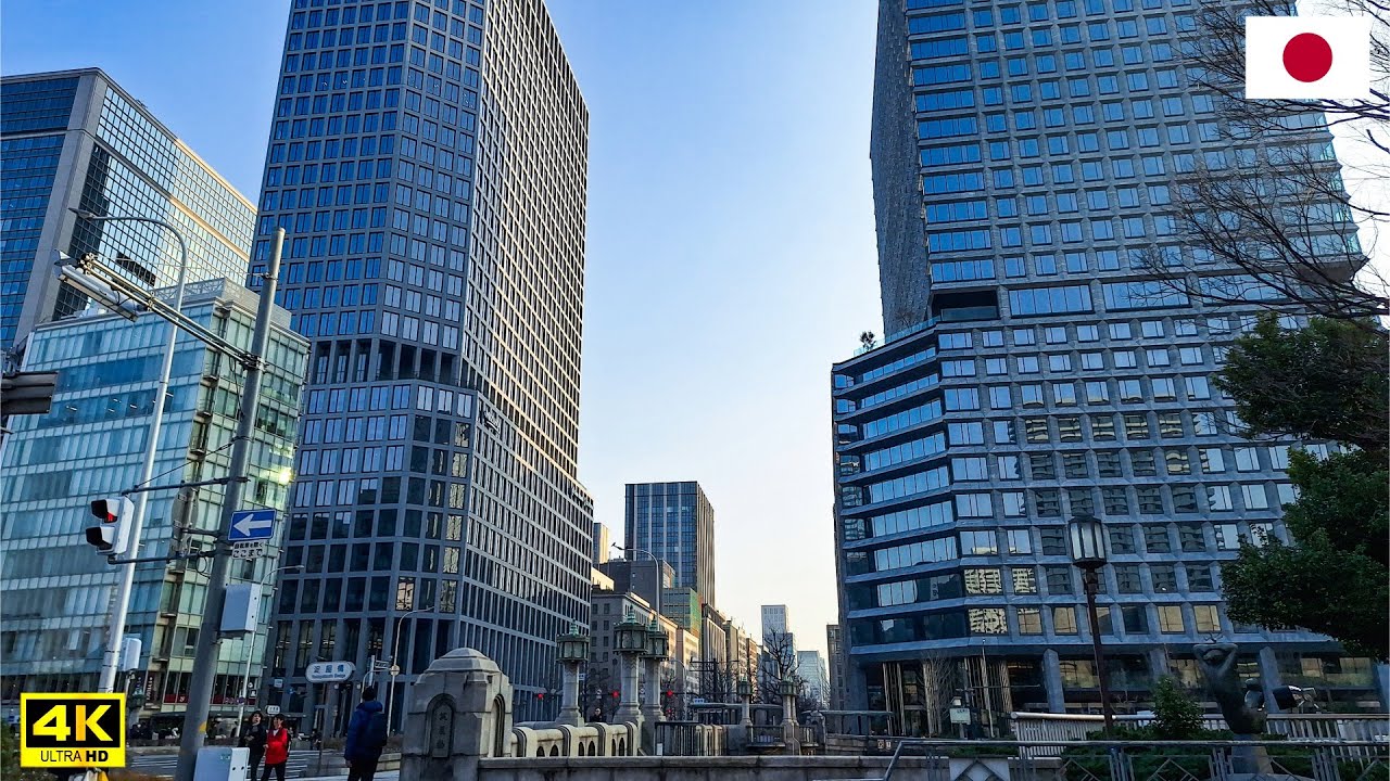 大阪最精華的街道｜整排現代化大樓的城市風景｜4K