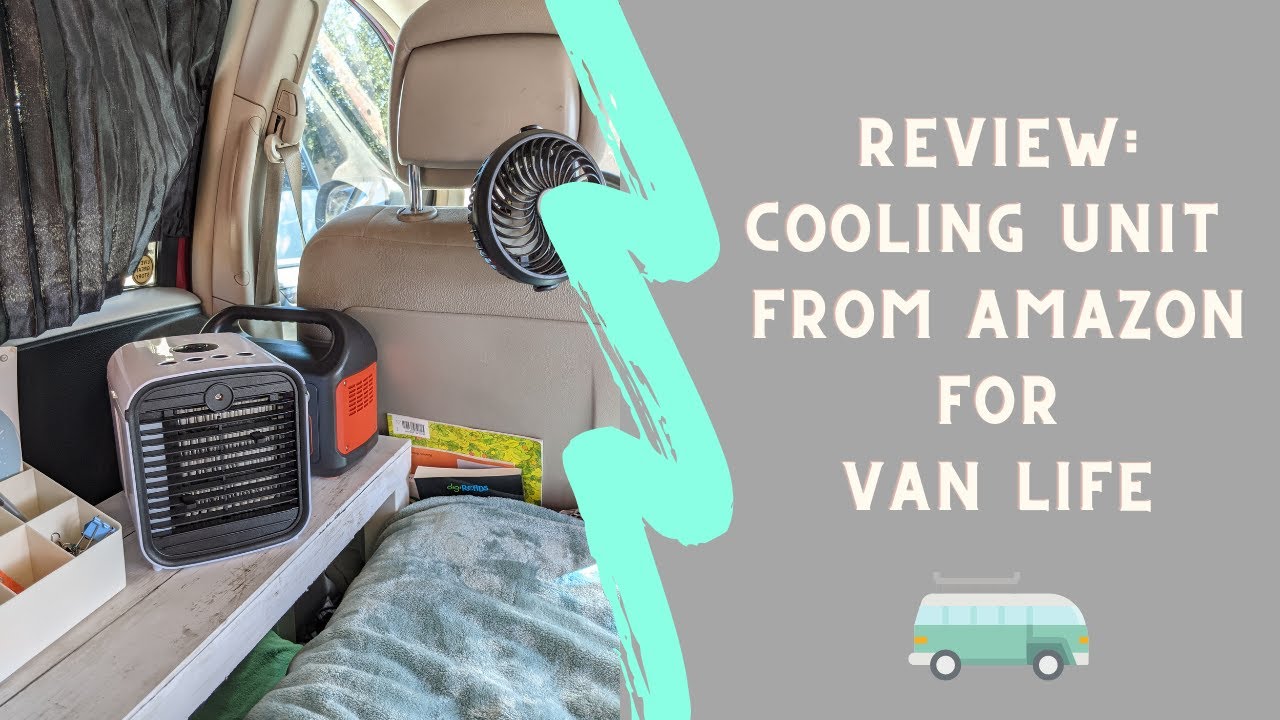 Staying Cool in my Van With a Mini Fan/Cooling Unit | Van Life | Minivan Camper Conversion