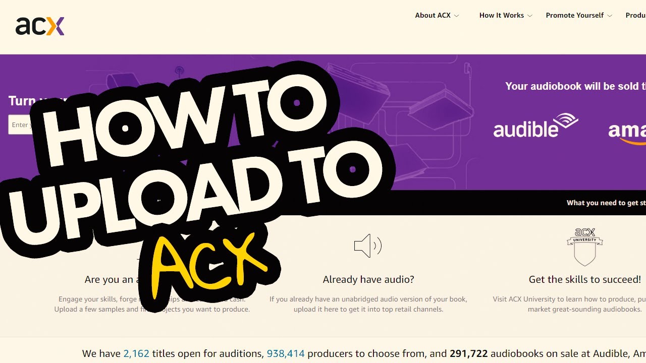 How to upload an Audiobook to ACX