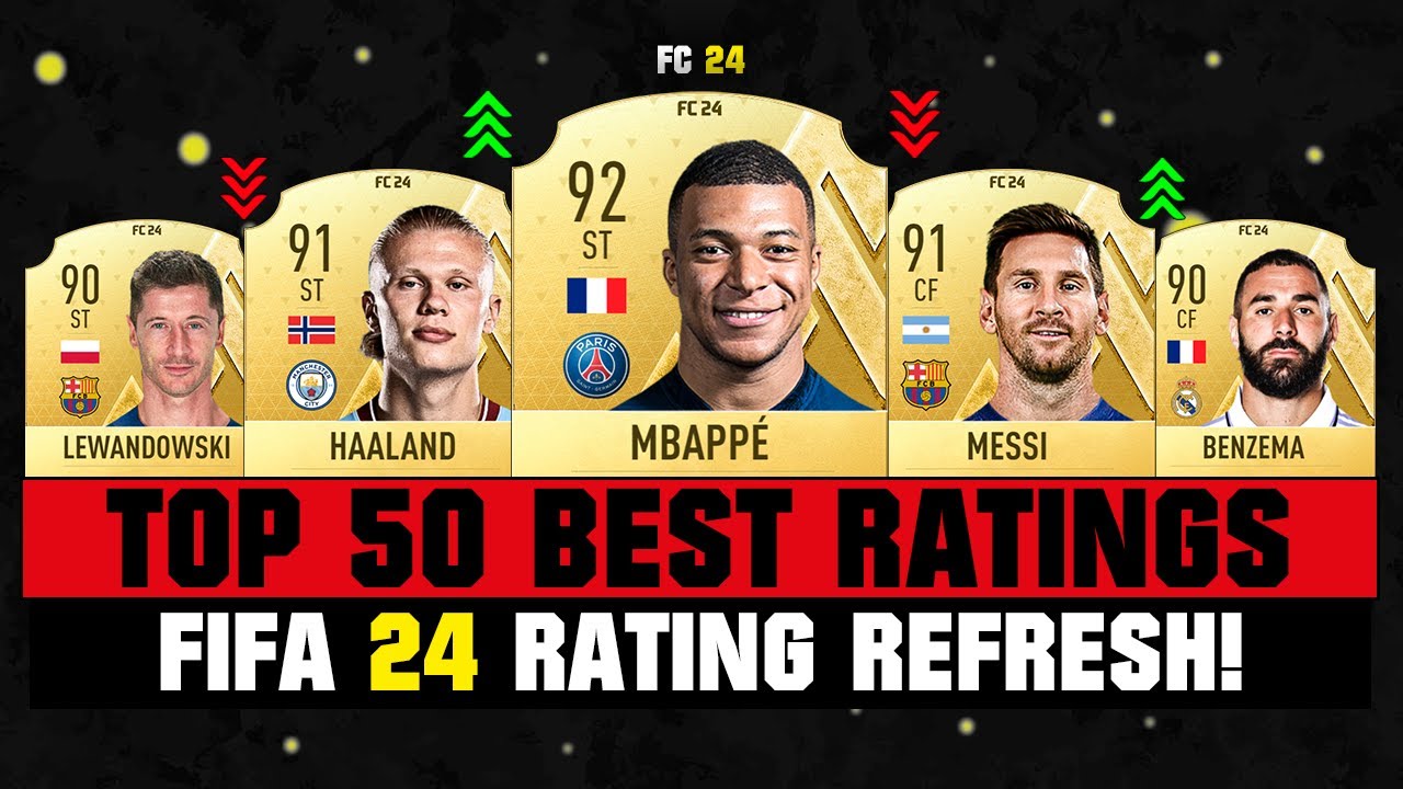 FIFA 24 | TOP 50 BEST PLAYER RATINGS (EA FC 24)! 💀😲 ft. Mbappe, Haaland, Messi&hellip;
