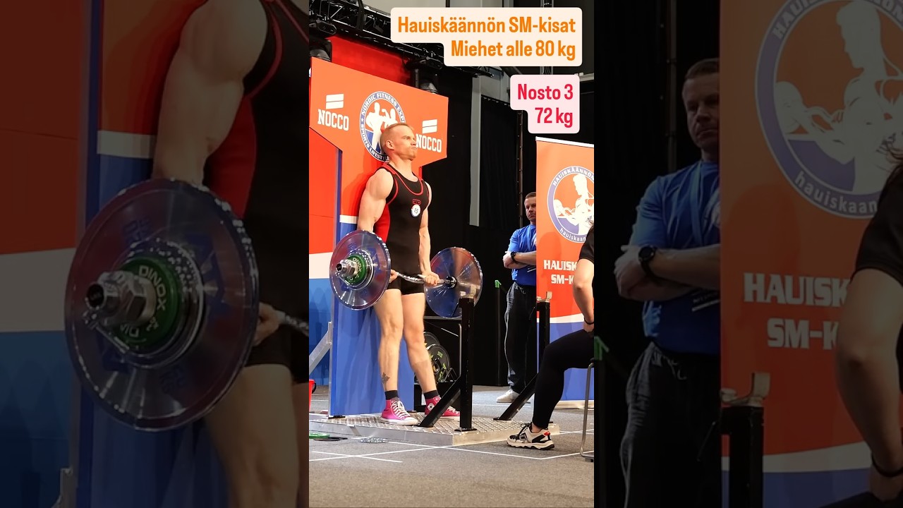 Hauisk&auml;&auml;nn&ouml;n SM-kisat 2025: Antti Salmen nostot sarjassa -80 kg #hauisk&auml;&auml;nt&ouml; #strictcurl