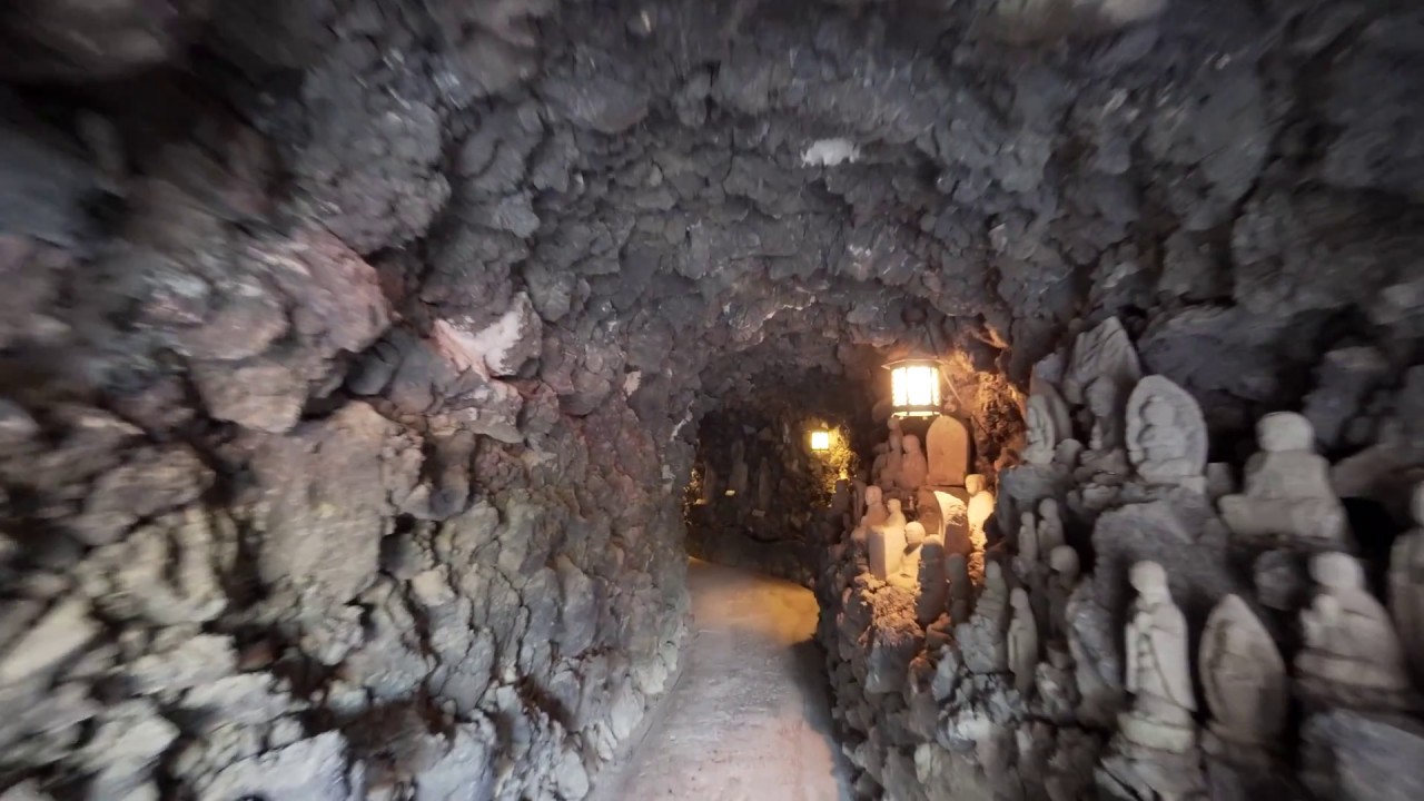 4k 2017 広島県・尾道市・耕三寺（千仏洞地獄峡）を歩くpart2(Kousanji Temple(Thousand Buddha Cave ＆ Path to Hell) )