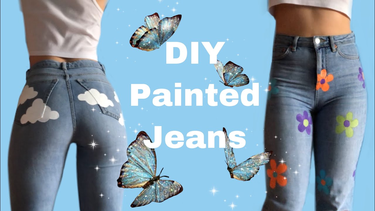 How to Paint on Fabric - DIY Painted Jeans