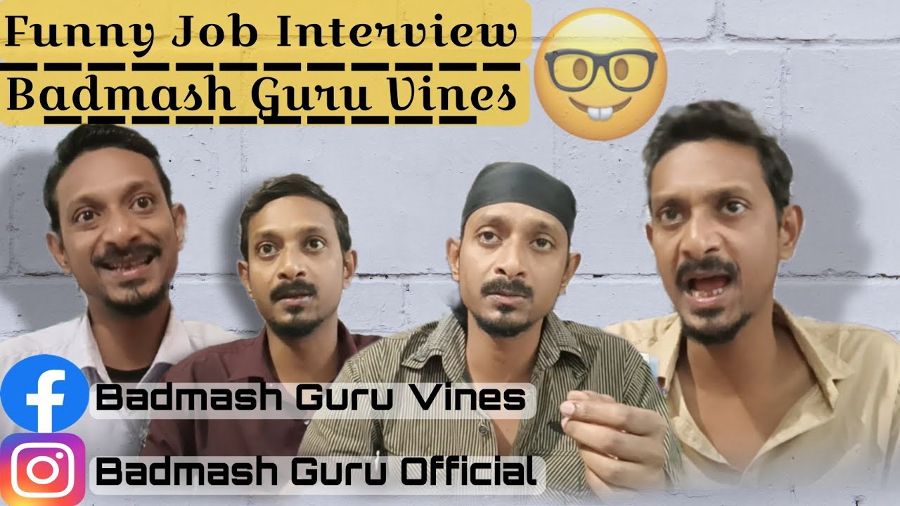 Funny Job Interview //BADMASH GURU VINES 😎