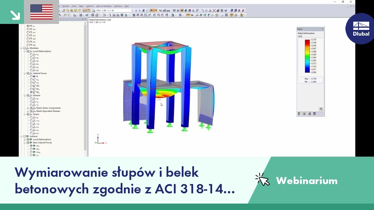 [EN] Webinarium: Wymiarowanie słupów i belek betonowych zgodnie z ACI 318-14 w RFEM (USA)