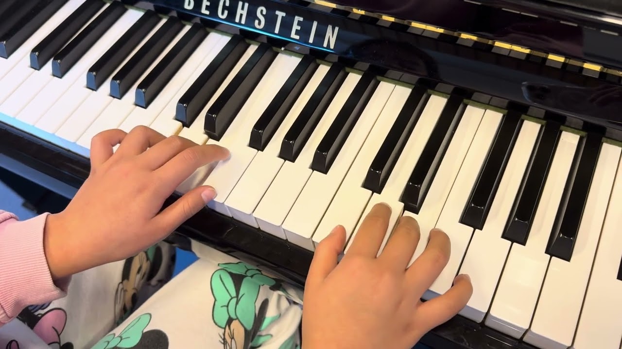 C-dur, Tonleiter zum ersten Mal zusammen! Fingersatz