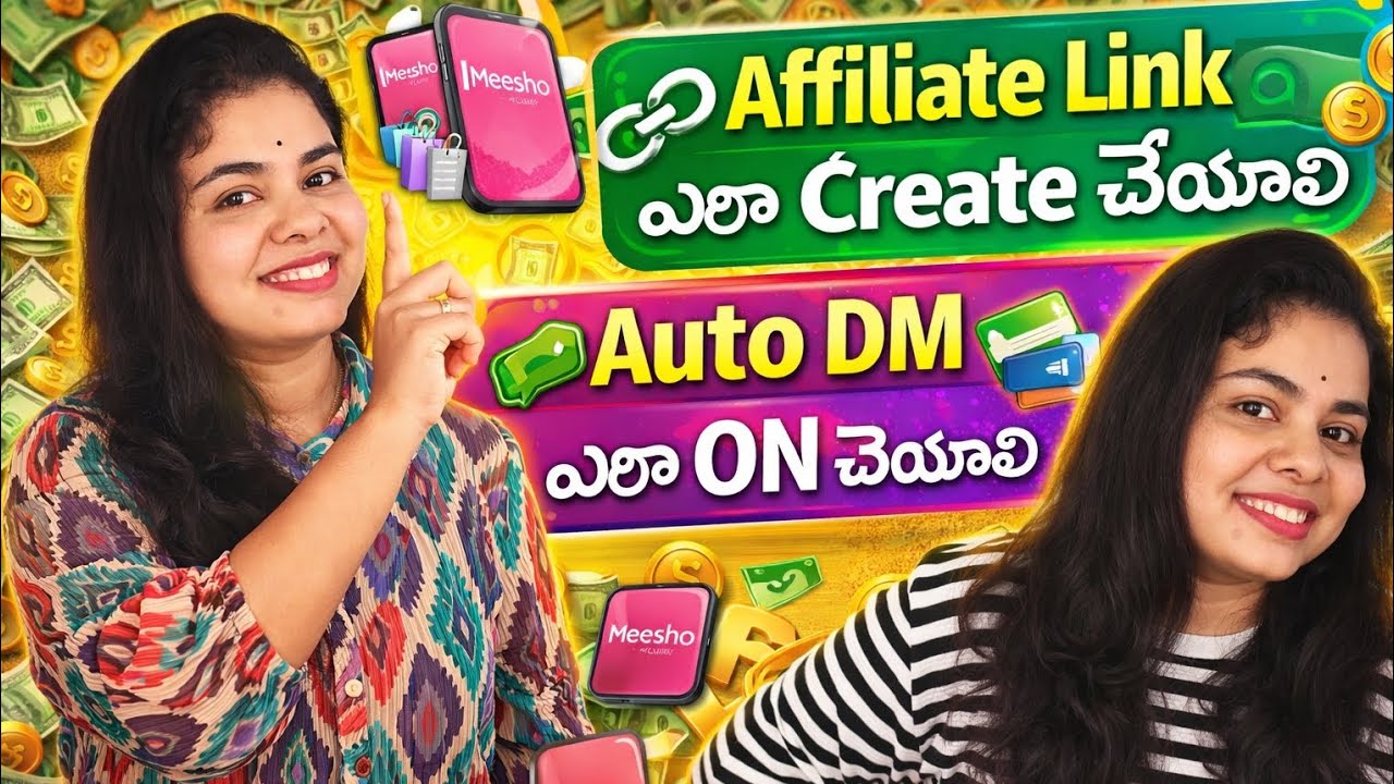 Meesho affiliate Marketing Telugu/Meesho creator club lo links ala ivvali? Beginners Guide/Autodm 