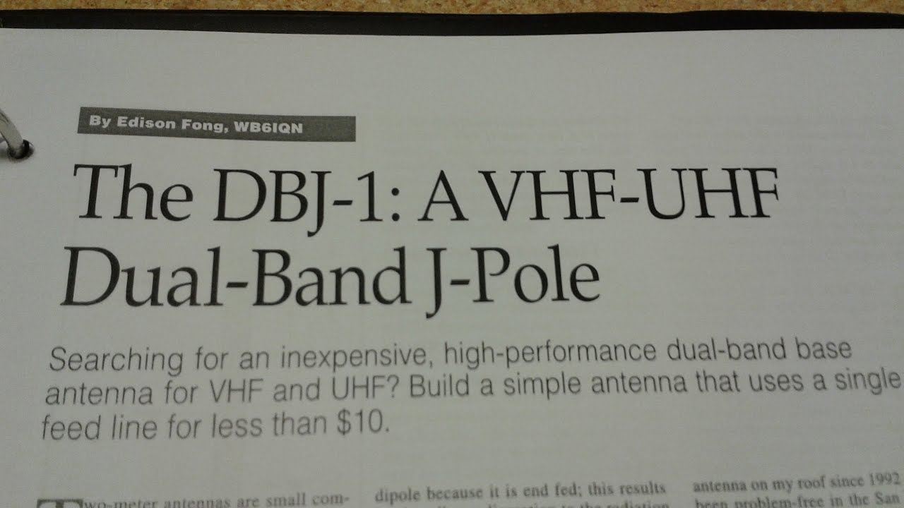 Build of a DBJ 1 antenna