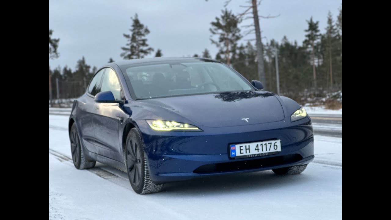 Test av Tesla Model 3 Long Range Highland