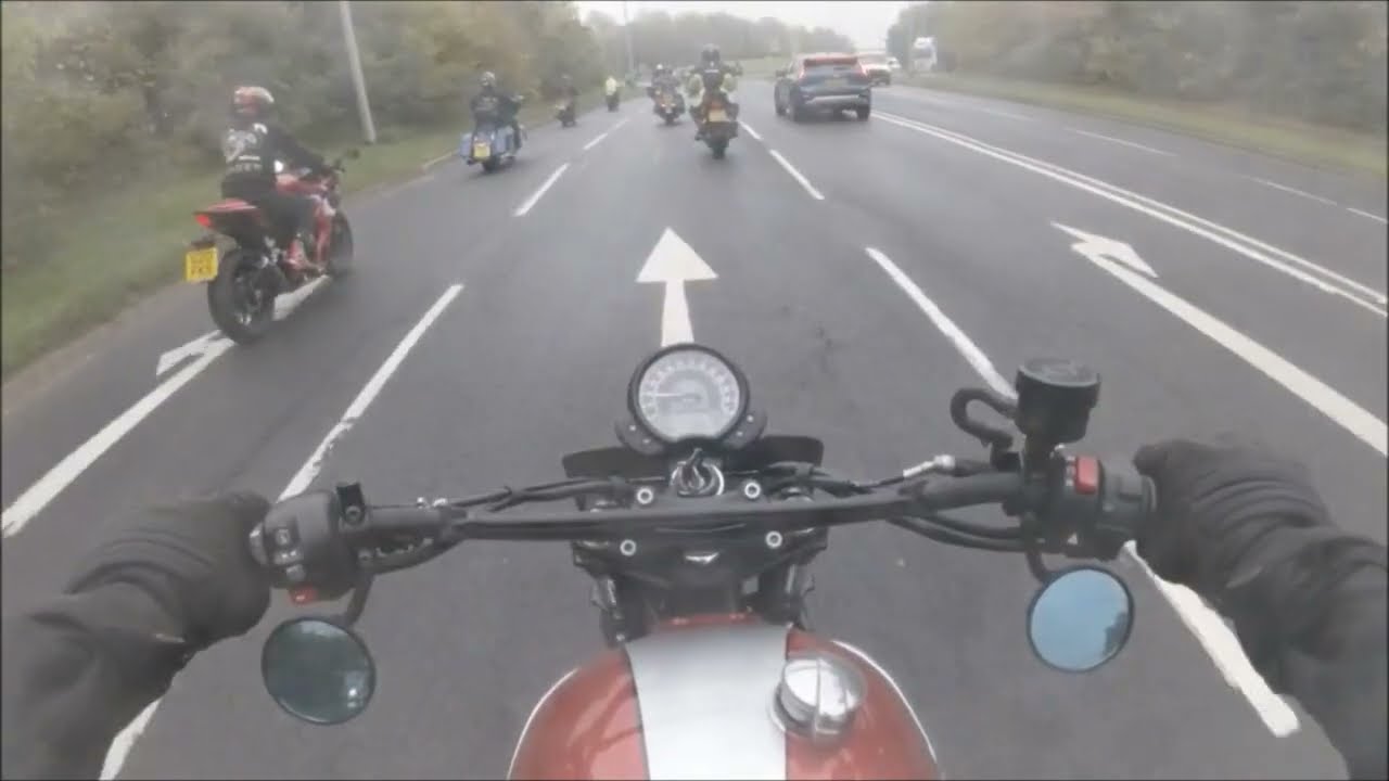 Riding a funeral escort. But this one's different. This one is for a good friend.