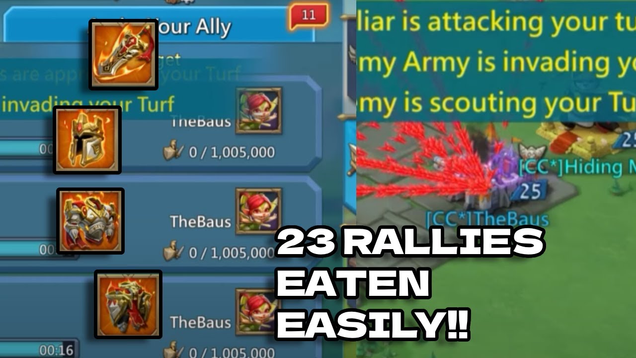110M Troop Rally Party Trap DESTROYS 23 Rallies! 5 piece Emperor Cant Do Anything! Lords mobile.