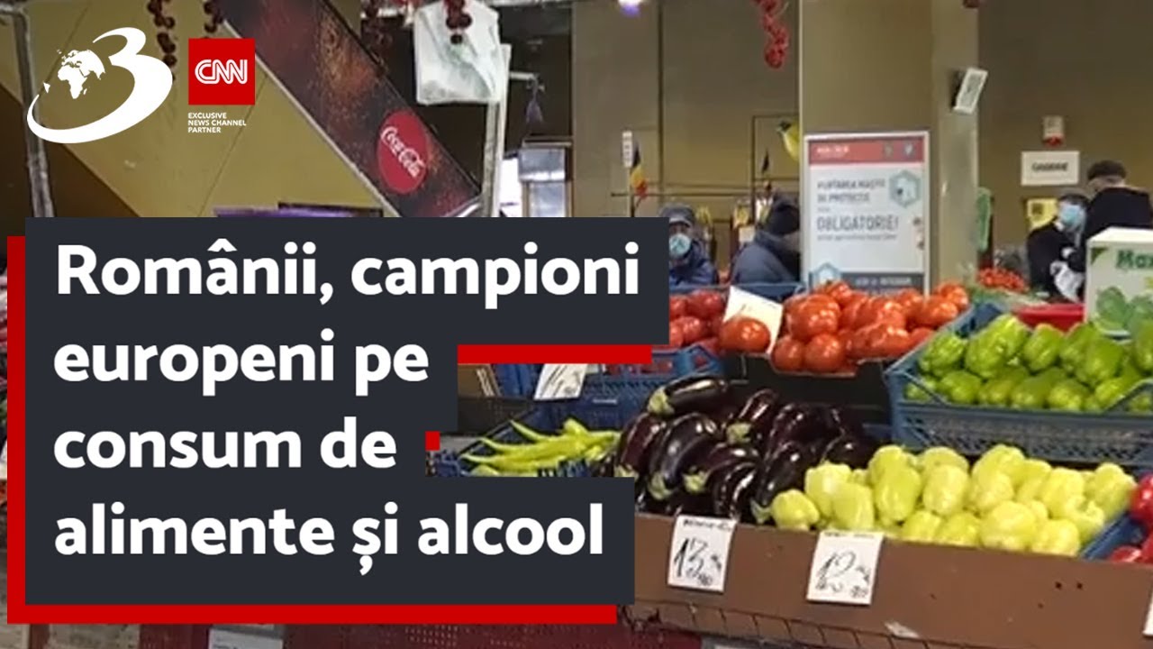 Românii, campioni europeni pe consum de alimente și alcool