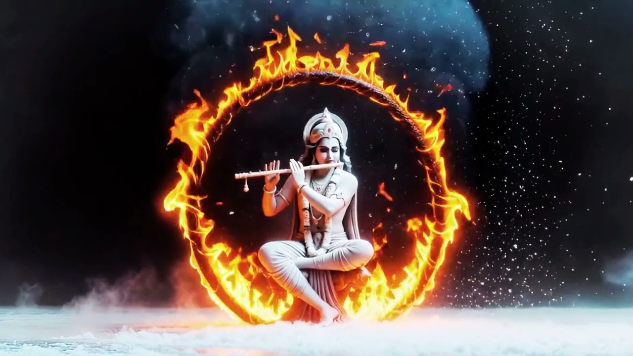 कृष्ण बांसुरी धुन 🦚🔥❄️ | Fire & Ice | 30 Minutes Deep Meditation Music #krishnaflute #bansuri #music