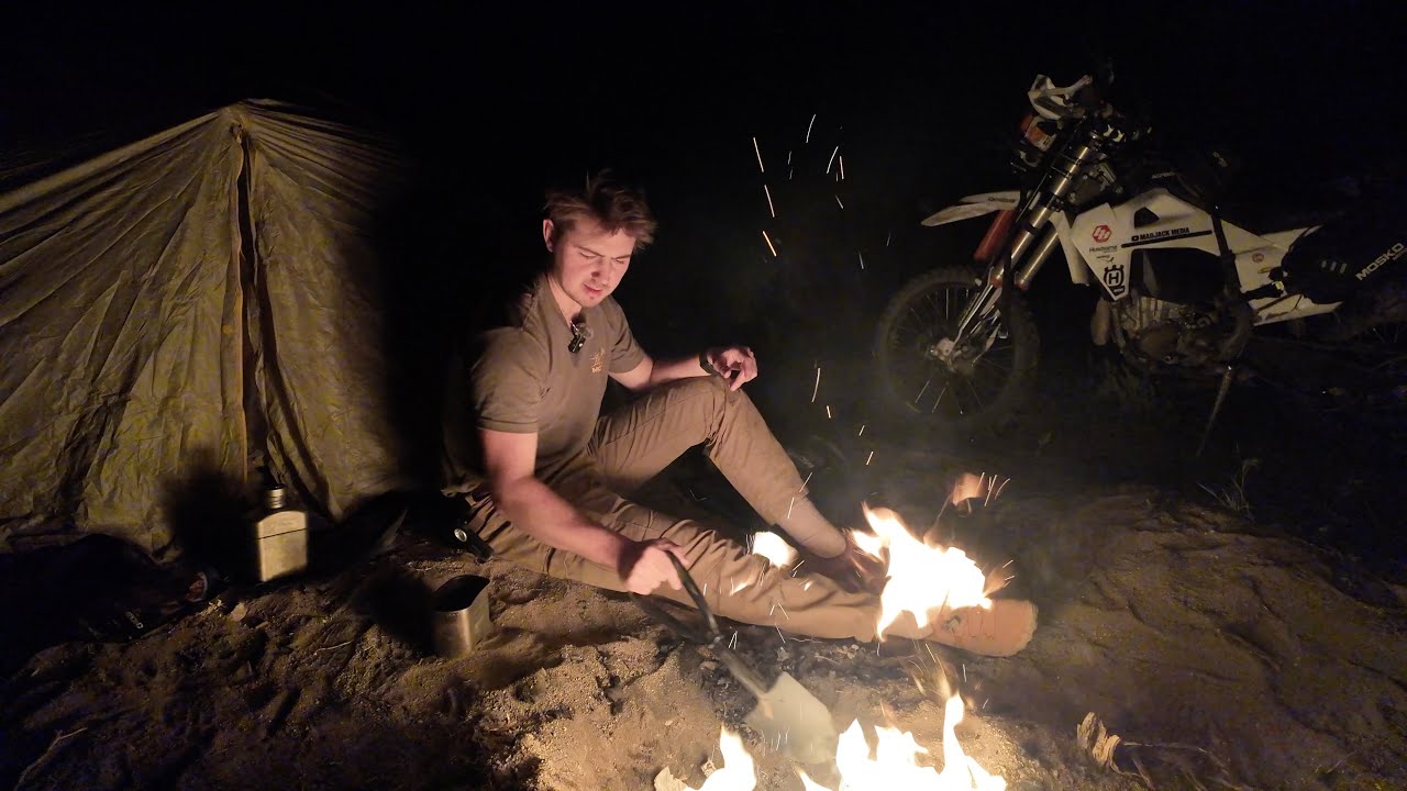 Moto-Camping Alone In the Mountains