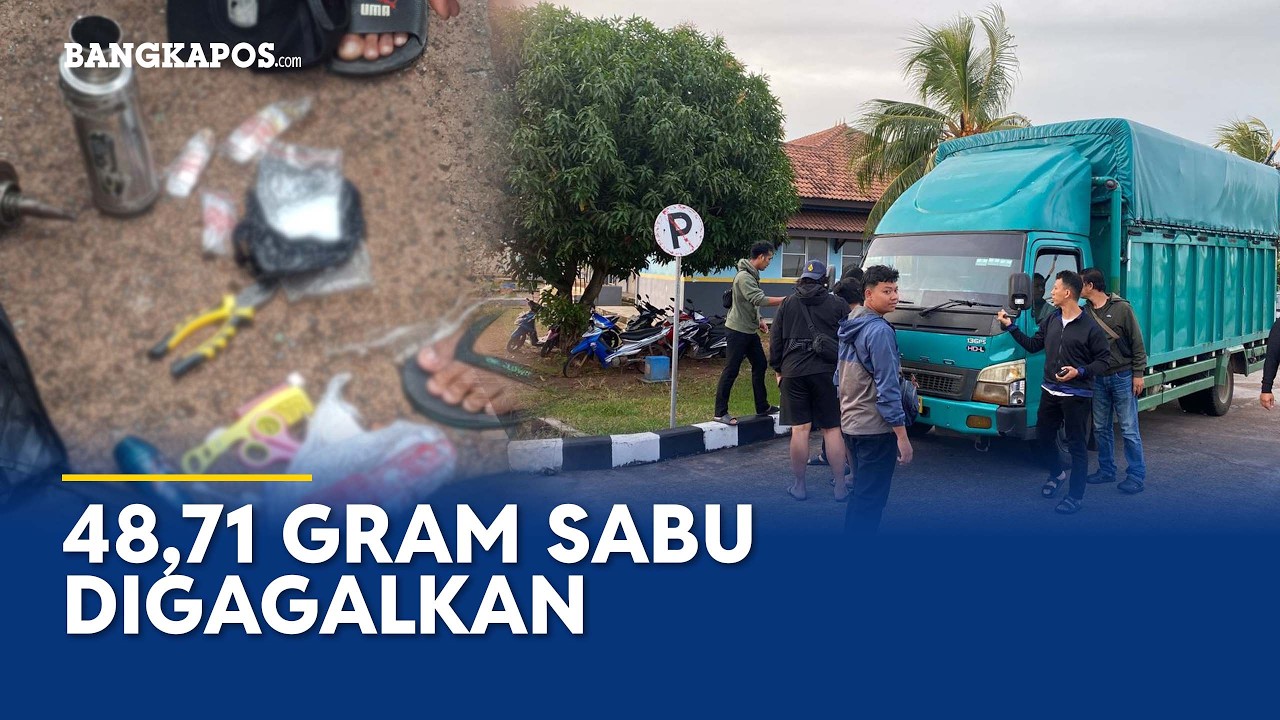 Unit Tipidter Dan Satres Narkoba Polres Belitung Gagalkan Pengiriman 48,71 Gram Sabu