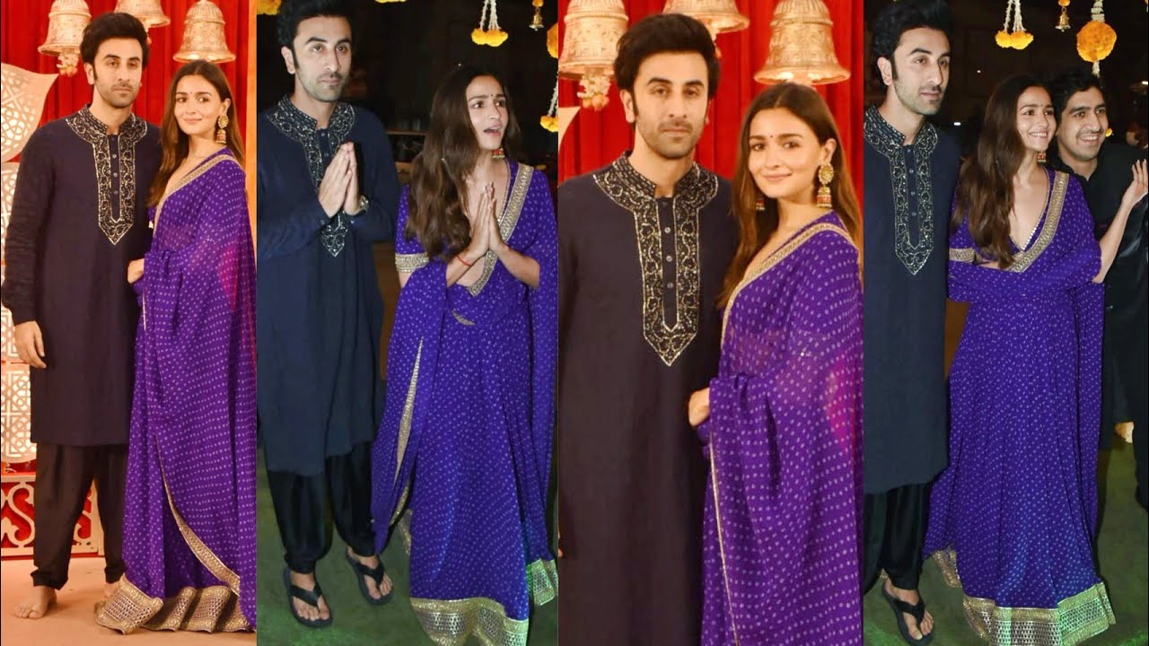 Ranbir Kapoor & Alia Bhatt arrives at Kali Puja On occasion of Diwali Laxmi Pujan 😍🔥💕