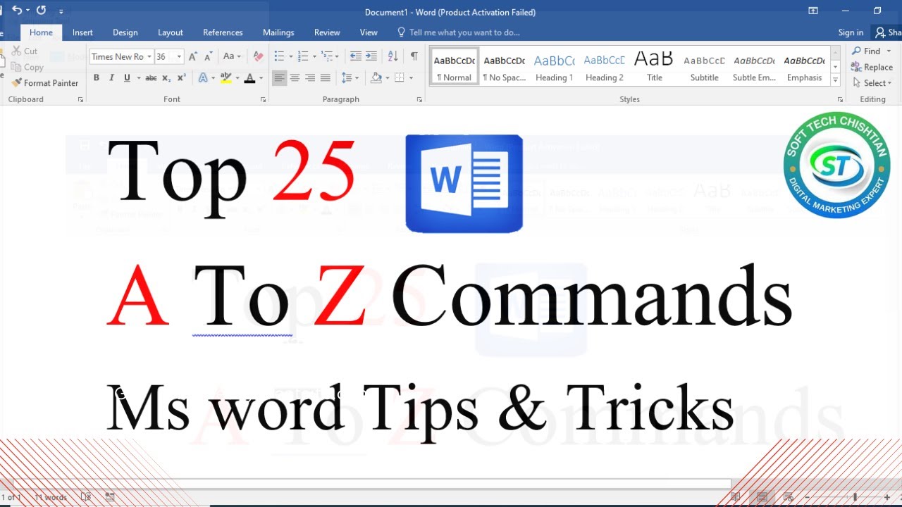 MS Word A-Z Commands | Top 25 Tips & Tricks You MUST Know  |  AI Powered Tutorial