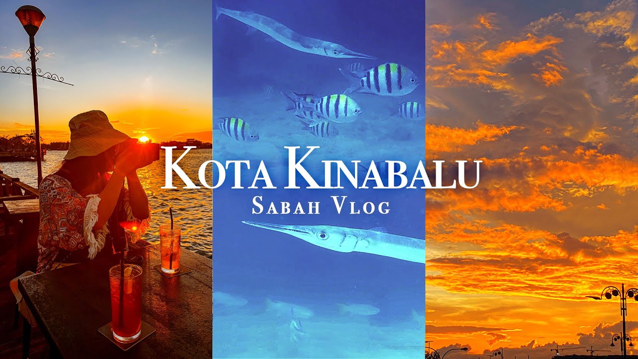 (CC) Sabah Malaysia vlog, 2 Day in Kota Kinabalu, Island Hopping Tour, SapiIsland, Gaya Night Market