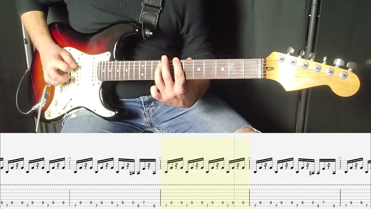 The Bangles - Walk Like An Egyptian GUITAR COVER + PLAY ALONG TAB + SCORE