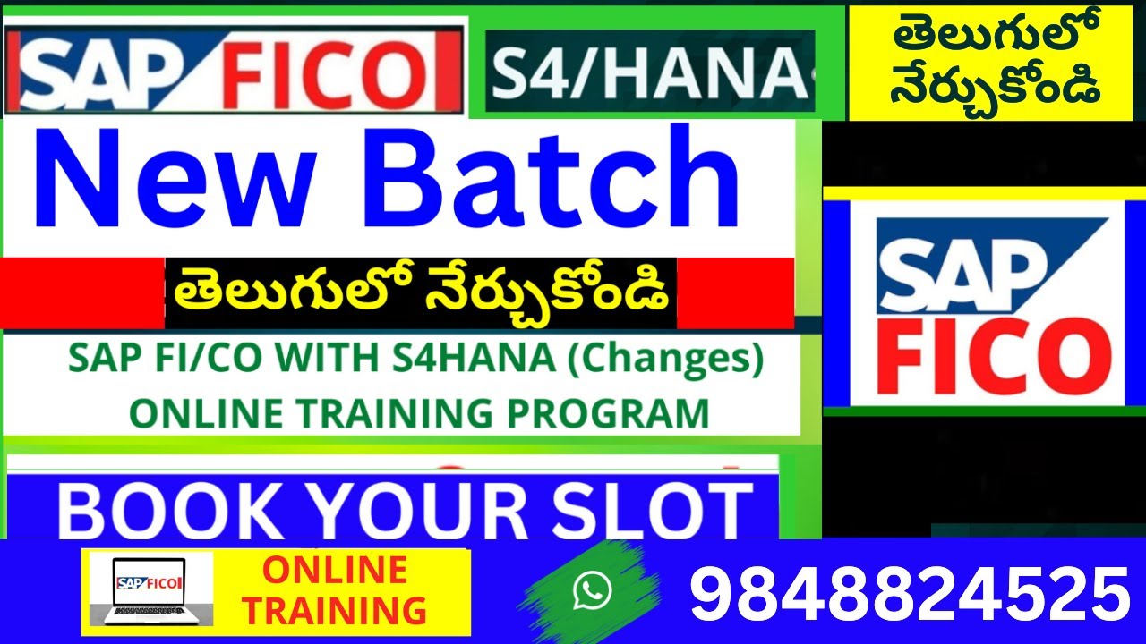 ECC+S4HANA కొత్త బ్యాచ్ స్టార్ట్ అవుతుంది కోర్సులో జాయిన్ అవ్వాలంటే కాల్ చేయండి Call 9848824525 APP