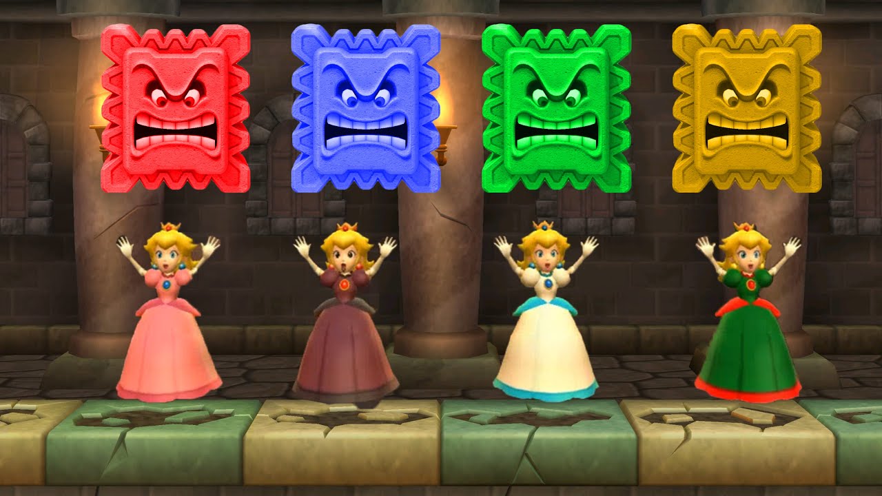 Mario Party 9 Step It Up - Peach Vs Daisy Vs Luigi Vs Mario