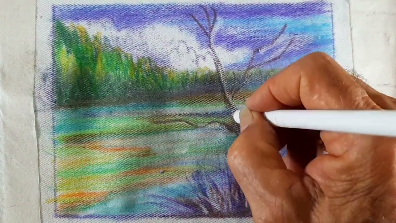 Como desenhar e pintar em tela com lapis de cor