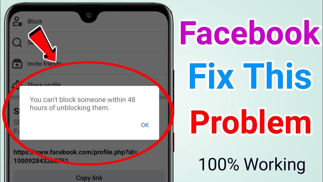 You have to wait 48 hours to block someone after unblocking them | Facebook block problem