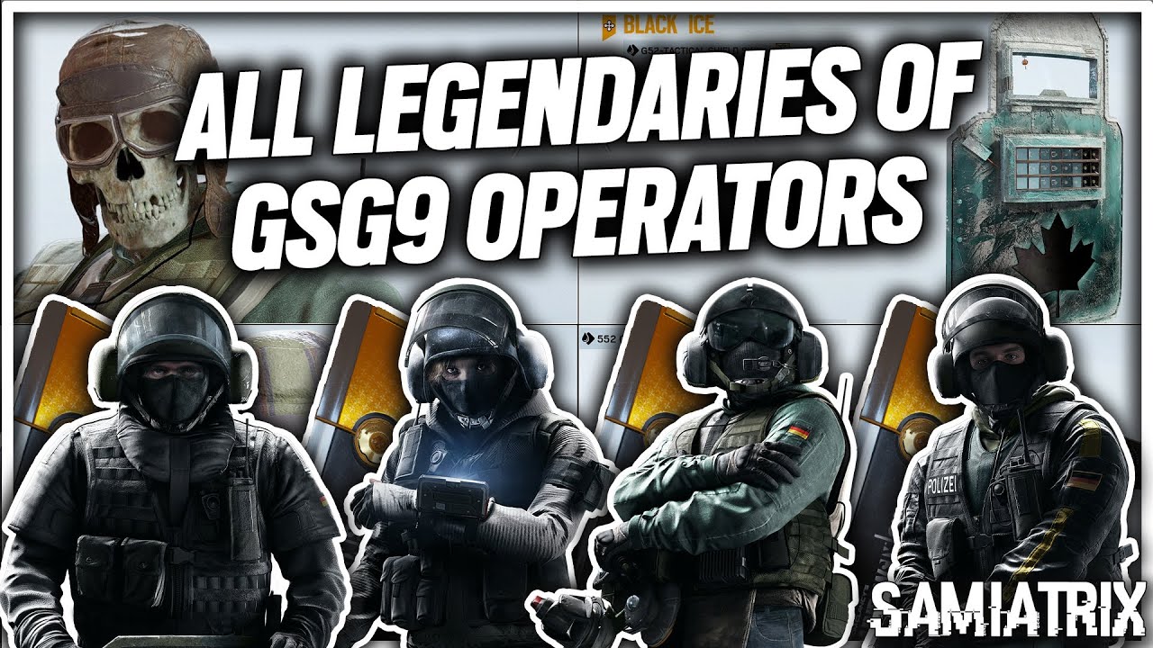All Legendaries of GSG9 Operators - Blitz, IQ, Jager, Bandit (till Operation Neon Dawn)