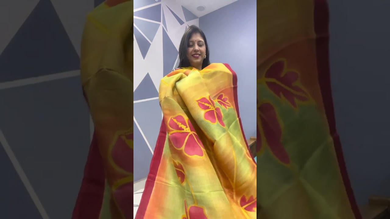Awesome, Pure, Handblock, Handpainted and Handbatik #murshidabad  #silk #sari. Contact 9958808133.