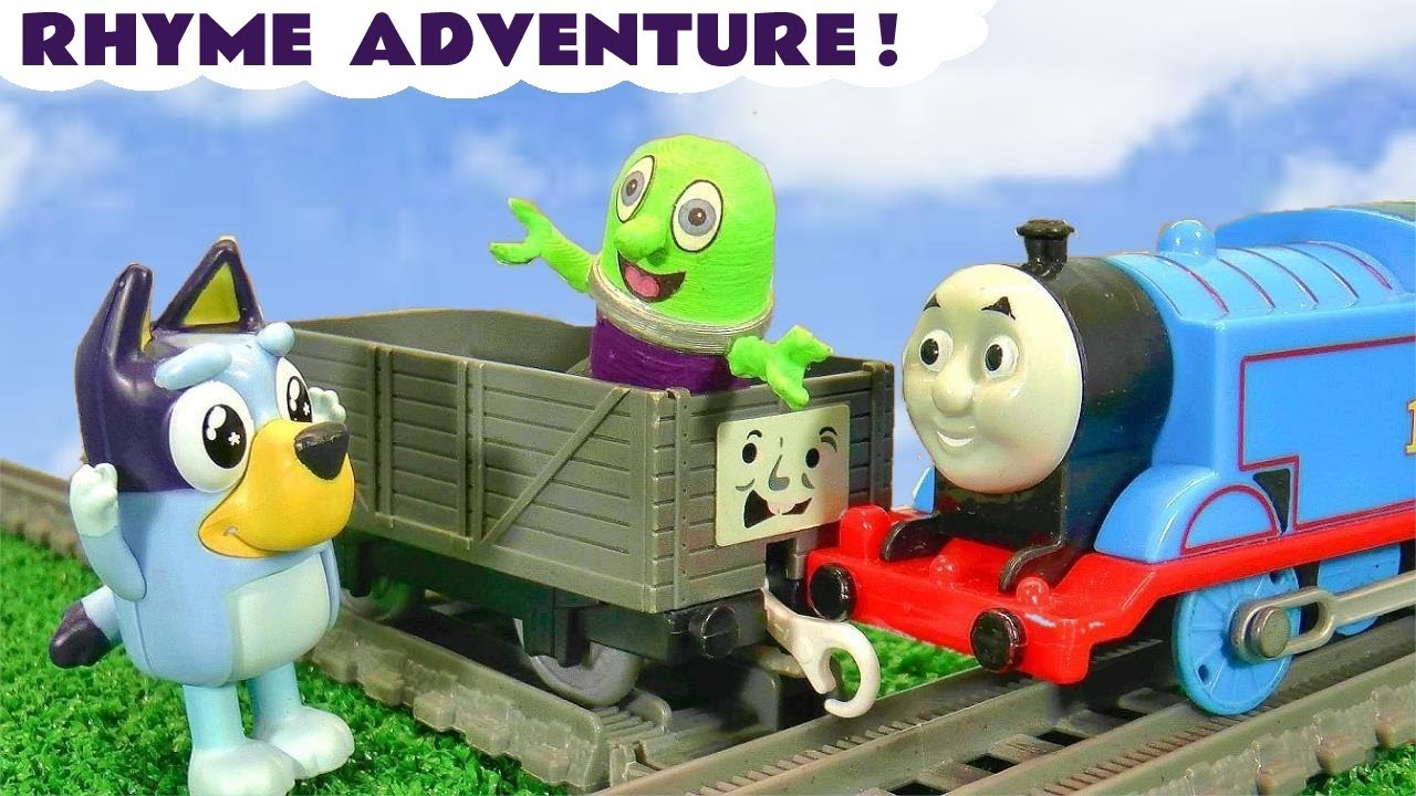 Toy Train Thomas Joins The Funlings and Bluey in Rhyme