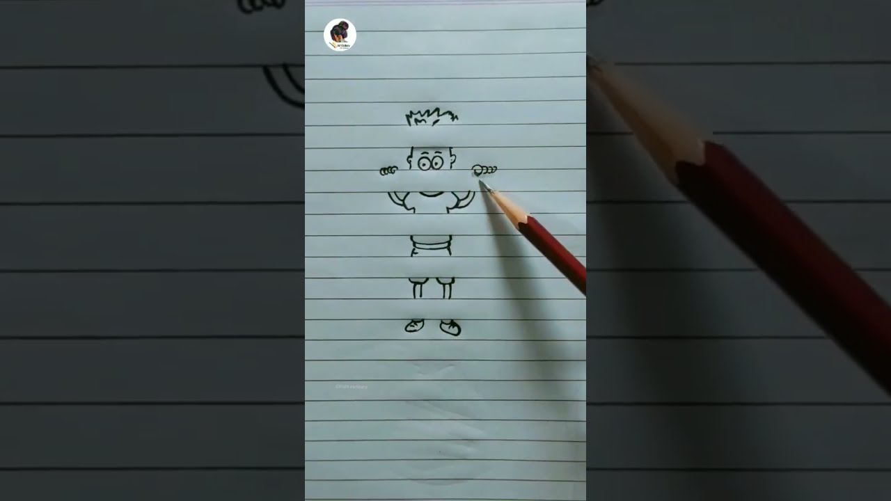 simple 3d drawing illusion #shorts #3dart #3d